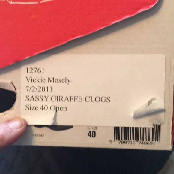 Sanita hand painted leopard, open back clog - Picture 8 of 8